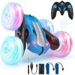 Voiture t�l�command�e enfant, 360rotation camion cascadeuse avec feux de roue, 2. 4ghz rc radiocommandee ...