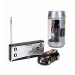Voiture t�l�command�e miniature en forme de canette de soda avec contr�le radio noir + orange yonis