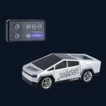 Voiture t�l�command�e miniature rechargeable avec lumi�res et coque en alliage yonis