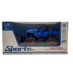 Voiture t�l�command�e tout - terrain 4x4 bleue jouet enfant 14, 5 cm avec t�l�commande style off - road ...