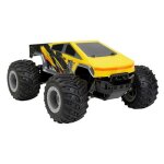 Voiture t�l�command�e tout terrain avec pneus � crampons port�e 35 � 40 m jaune yonis