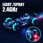 Voiture tout - terrain rc avec echappement par brouillard, modle f1 de formule 1, 2. 4g