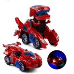 Voiture transformers �lectrique avec lumi�res clignotantes et son - se transforme en dinosaure - jouet ...