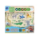 Vtech baby mon premier puzzle interactif des animaux (jouet avec partie bois certifie fsc)