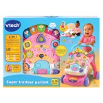 Vtech baby super trotteur parlant 2 en 1 rose