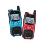Walkie talkie vtech kiditalkie explorer rojo y azul con cambio de voz y juegos