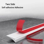 Wayi - 1m bande d'tanchit silicone pliable barrage d'eau seuil de douche joint douche barriere de ...