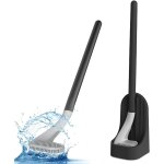 Wc silicone et supports - de toilette a manche long plastique - montage mural ou au sol - pour le nettoyage ...