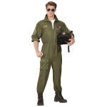 Widmann - costume pilote d avion de chasse combinaison fête th me carnaval kaki m Widmann - costume pilote d avion de chasse combinaison fête th me carnaval kaki m