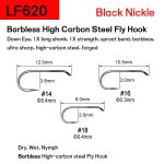 Wifreo - crochets de pche a la mouche en acier a haute teneur en carbone, 50 pices, 8 - 22 - , sec, ...