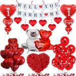 Will you marry me décorations ¿ 534 pièces de décoration romantique avec bannière « i love you » - ballons ... Will you marry me décorations ¿ 534 pièces de décoration romantique avec bannière « i love you » - ballons ...