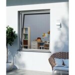 Windhager moustiquaire porte battante - l 100 x h 210 cm - blanc