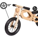 Woomax 85374 classic 12 vélo sans pédales en bois multicolore Woomax 85374 classic 12 vélo sans pédales en bois multicolore
