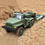 Wpl b36 - 3 ural 1 / 16 2. 4g 6wd rtr rc camion militaire avec remorque v�hicule tout - terrain mod�les ...