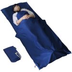 Wqd - drap de sac de couchage lger 220 x 90cm 100% coton pour camping voyage htel et