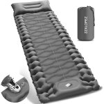 Wqd - matelas campings autogonflant, matelas de camping gonflable avec pompe a pied & oreiller, matelas ...