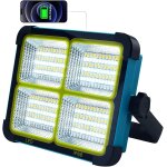 Wqd - projecteur led 100w rechargeable solaire & usb - c lampe de travail portable 10000lm 16500mah (12h ...