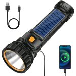 Wqd - torche lampe de poche led solaire, 1200 mah rechargeable, avec chargeur usb, flashlight ipx4 etanche ... Wqd - torche lampe de poche led solaire, 1200 mah rechargeable, avec chargeur usb, flashlight ipx4 etanche ...