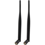 Wqs - 2 paquets antenne wifi bi - bande 2. 4ghz 5ghz 5. 8ghz 6dbi mimo rp - sma mle omnidirectionnelle ...