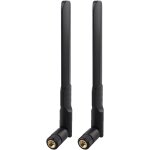 Wqs - 2 paquets antenne wifi bi - bande 2. 4ghz 5ghz 5. 8ghz 8dbi mimo rp - sma mle omnidirectionnelle ...