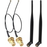 Wqs - 2 paquets antenne wifi rp - sma mâle 6dbi 2. 4ghz 5ghz 5. 8ghz bi - bandeâ¿15cm câble coaxial de ... Wqs - 2 paquets antenne wifi rp - sma mâle 6dbi 2. 4ghz 5ghz 5. 8ghz bi - bandeâ¿15cm câble coaxial de ...