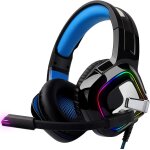 Wqs - epg100 - casque gamer filaire micro pc 5. 1 jack usb 3d - casque gaming led rgb compatible avec ...