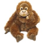 Wwf - 15191007 - peluche - maman orang outang avec bb - 25 cm
