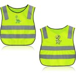 Xekal - gilet reflechissant enfant, 2 pices gilet jaune enfant, motifdinosaure gilet fluo enfant, gilet ...