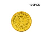 Xeme 100pcs / pack poker casino puces bitcoin mod�le bitcoin placage d'or en plastique prate pi�ces d'or ...