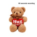 Xeme peluche molle ours en peluche 38cm speelgoed avec stockage de mmoire audio de 60 secondes
