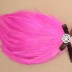 Xeme violet elastique b�b� fille infantile bande de cheveux topknot arc plume bandeau cheveux