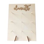 Xm 1 pc beignets stand en bois durable donuts bar dessert cadre rack prsentoir pour la figurine miniature ...