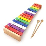 Xylophone en bois pour enfants, jouet educatif montessori avec 2 maillets, instrument de musique a frapper ...