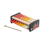Xylophone en bois et m�tal - sevi - jouet musical pour enfant - lamelles m�talliques - 26x17x8cm