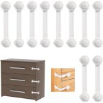 Yemaesre - 10 pices serrure de scurit enfant pour armoire, bloc porte securite bebe de 16 cm de longueur, ...