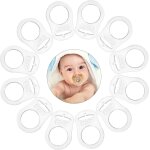 Yemaesre - 12 pcs silicone, transparent mam, adaptateur attache de sucette, adaptateur bague pour ttine, ...