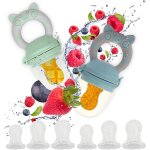 Yemaesre - 2 ttine grignoteuse fruit + 6 ttine en silicone en 3 tailles sans bpa, pour bebe, enfants ...
