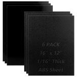 Yemaesre - lot de 6 plaque plastique abs 40 x 30 cm x 1, 5 mm feuilles de plastique, noir - pour modélisme, ... Yemaesre - lot de 6 plaque plastique abs 40 x 30 cm x 1, 5 mm feuilles de plastique, noir - pour modélisme, ...