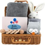 Yemaesre - 7 en 1 coffret naissance pour bb - n avec serviette de bain, serviette de bave et hochet, ...