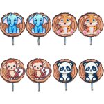 Yemaesre - lot de 8 crochets autocollants en bois en forme d'animal pour enfants sans perçage pour salle ... Yemaesre - lot de 8 crochets autocollants en bois en forme d'animal pour enfants sans perçage pour salle ...