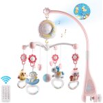 Yemaesre - berceau de musique pour bb lit bb mobile avec fonction de temporisation projecteur et ...