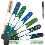 Yemaesre - bracelet identification de securite + marqueur, 8 pack bracelet d'urgence pour enfant, anti ...