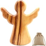 Yemaesre - breloque porte - bonheur en bois d'olivier - cadeau d'anniversaire, de chrtient, de communion ...