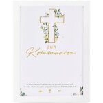 Yemaesre - cadeau pour communion, cadeaux en argent, cadeau de baptme, communion cadre en bois, simple ...