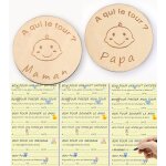 Yemaesre - cadeau naissance pour papa maman, jeton de dcision parents papa ou maman + 24 chques future ...