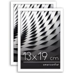 Yemaesre - cadre photo blanc de 13x19 cm - cadre photo a bordure fine avec verre rsistant aux chocs, ...