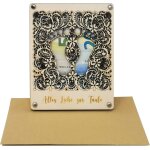 Yemaesre - carte de baptême ou cadeau d'argent en bois pour bébé Yemaesre - carte de baptême ou cadeau d'argent en bois pour bébé