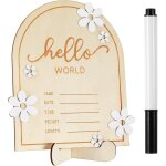Yemaesre - cartes de jalons en bois pour bébé, signe d'announcement pour nouveau - né, signe de bonjour ... Yemaesre - cartes de jalons en bois pour bébé, signe d'announcement pour nouveau - né, signe de bonjour ...