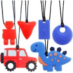 Yemaesre - collier de mastication sensoriel pour enfants tdah, chewy tube, 6 pices, 3 + ans