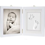 Yemaesre - kit empreinte pieds & mains de bébé, cadre en bois (grande photo 12, 7x 17, 8cm) & rouleau ... Yemaesre - kit empreinte pieds & mains de bébé, cadre en bois (grande photo 12, 7x 17, 8cm) & rouleau ...